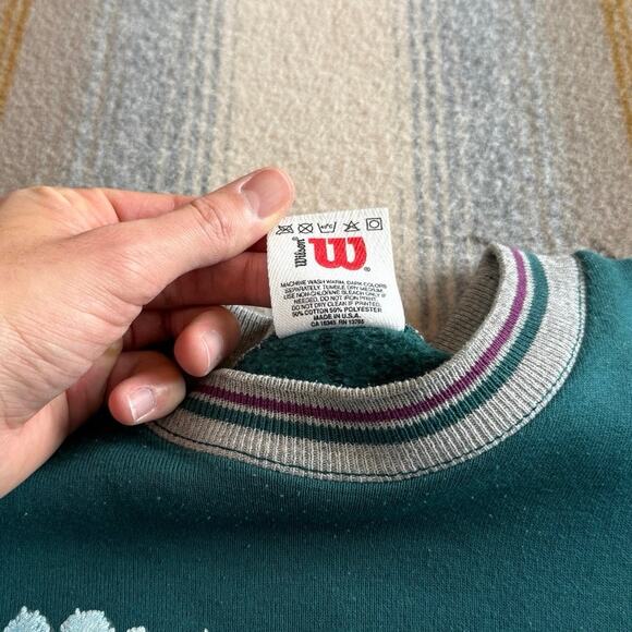 Vintage 90s Eagle Nature Outdoor Crewneck Sweatshirt Size XL Animals USA Made - Picture 5 of 9